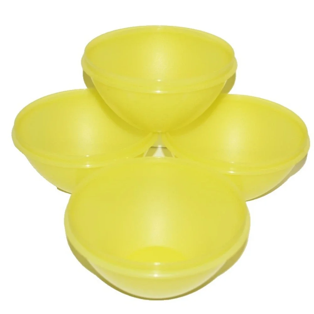 Yellow Tupperware Container Bowl 233 4pc set NO lids
